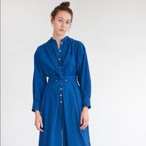 Heinui Vela Jumpsuit In Washed Indigo small